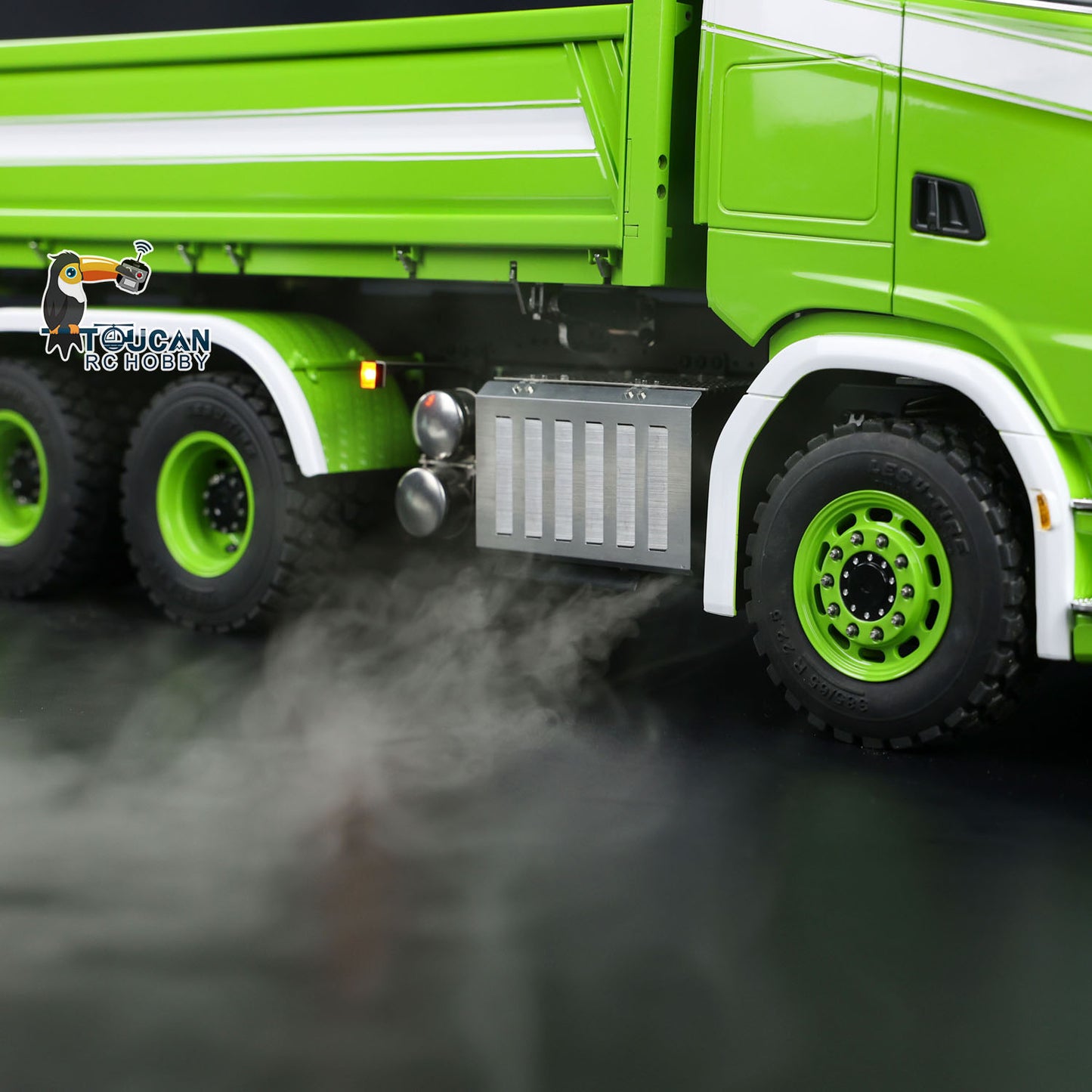 LESU 770S 1/14 6x6 RC Hydraulic Dumper Truck 3-way Remote Controlled Tipper Model Light Sound Smoke