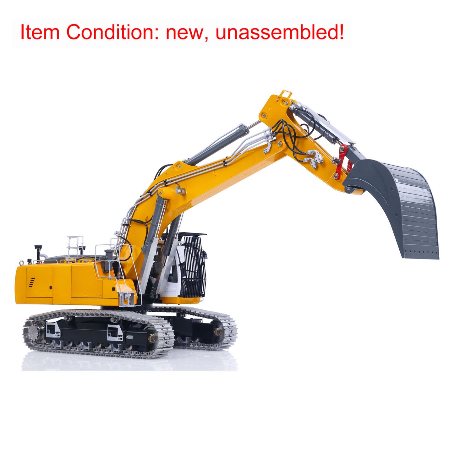 LESU AOUE 2Arms LR956 1/14 RC Hydraulic Excavator Metal KIT Radio Controlled Digger Model 4MPA Dual Pumps Light 6CH Valve Brushless Motor
