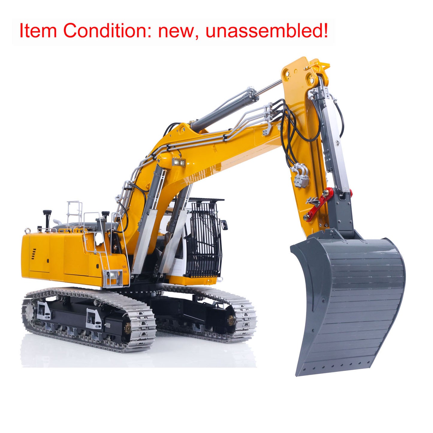 LESU AOUE 2Arms LR956 1/14 RC Hydraulic Excavator Metal KIT Radio Controlled Digger Model 4MPA Dual Pumps Light 6CH Valve Brushless Motor