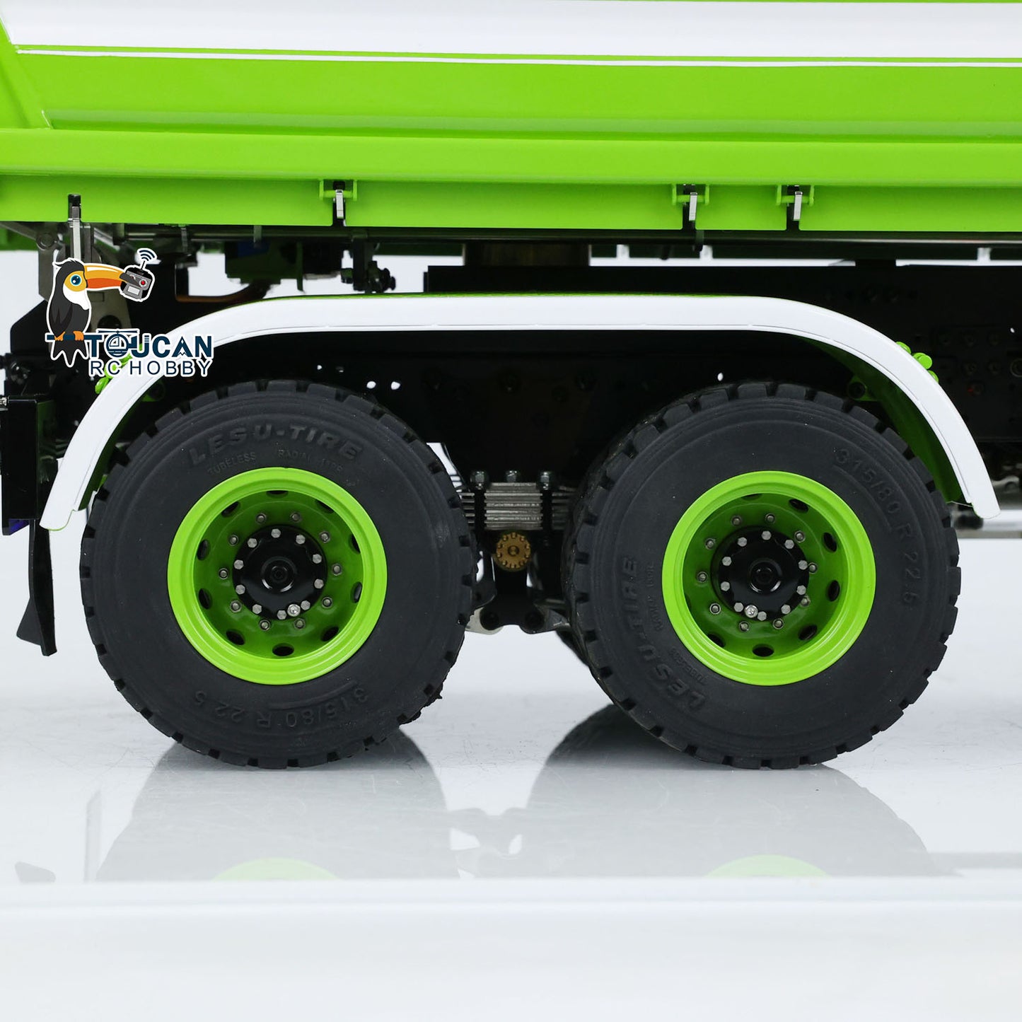 LESU 770S 1/14 6x6 RC Hydraulic Dumper Truck 3-way Remote Controlled Tipper Model Light Sound Smoke