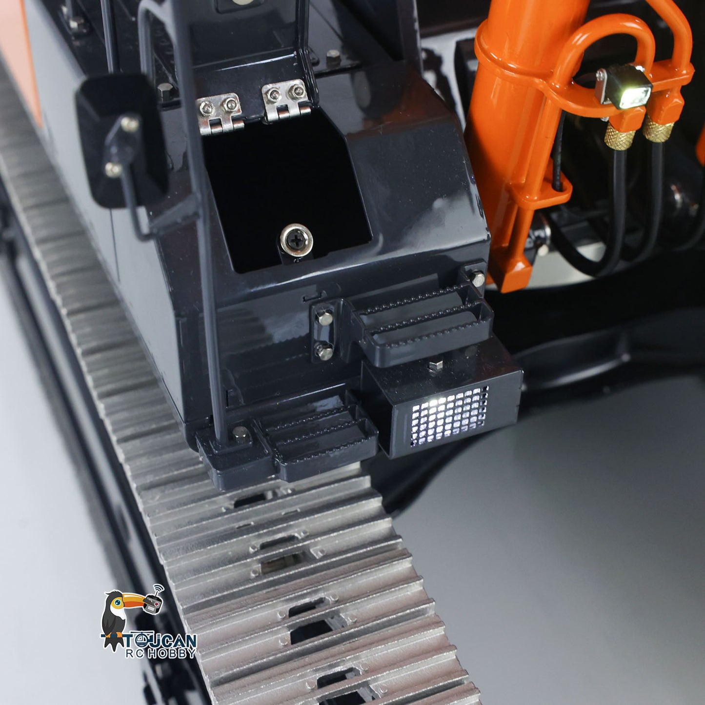 US Stock LESU 1/14 RC Hydraulic Excavator Model Aoue ZX490 Metal Remote Control Heavy Digger Car 6CH Valve Light 6CH Electrical Slip Ring