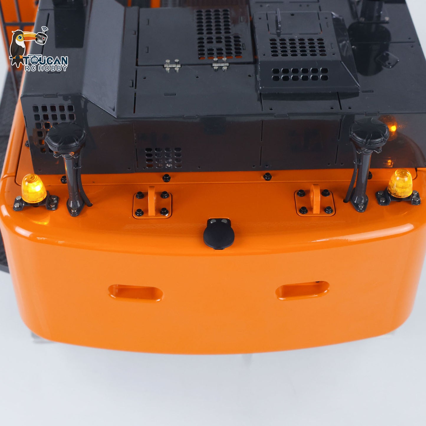 US Stock LESU 1/14 RC Hydraulic Excavator Model Aoue ZX490 Metal Remote Control Heavy Digger Car 6CH Valve Light 6CH Electrical Slip Ring