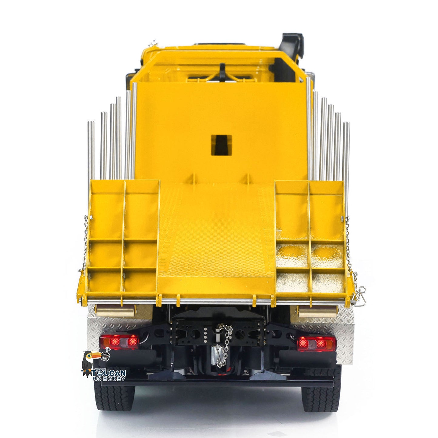 1/14 8x8 RC Hydraulic Dumper Car Roll On Full Dump Rear Axle Steering with U-shaped High Short Standard Bucket Timber Flatbed