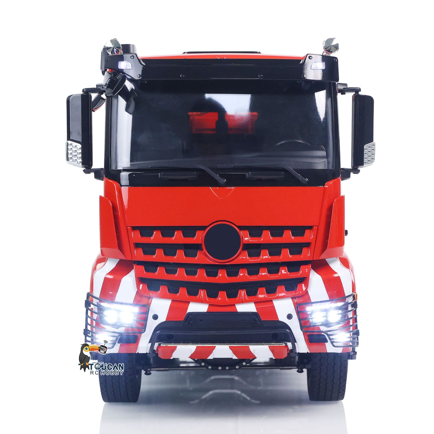 1/14 8x8 RC Hydraulic Roll On Full Dump Truck Remote Control Dumper Car with U-shaped Short Bucket ESC Servo Motor