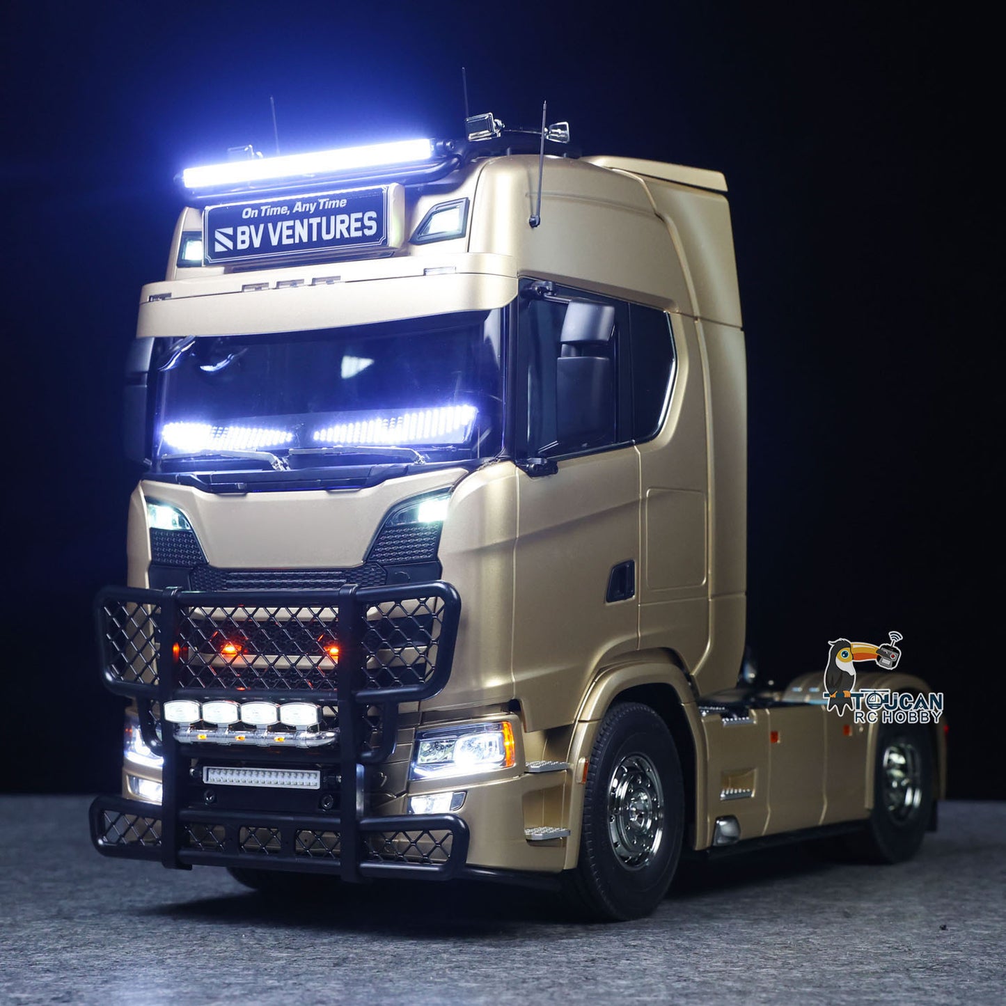 TOUCAN 1/14 Remote Control Tractor Truck 4X2 TAMIYA Chassis 56379 3Speed Gearbox Flowing Water Light Smoke Unit ST8 Radio RTR