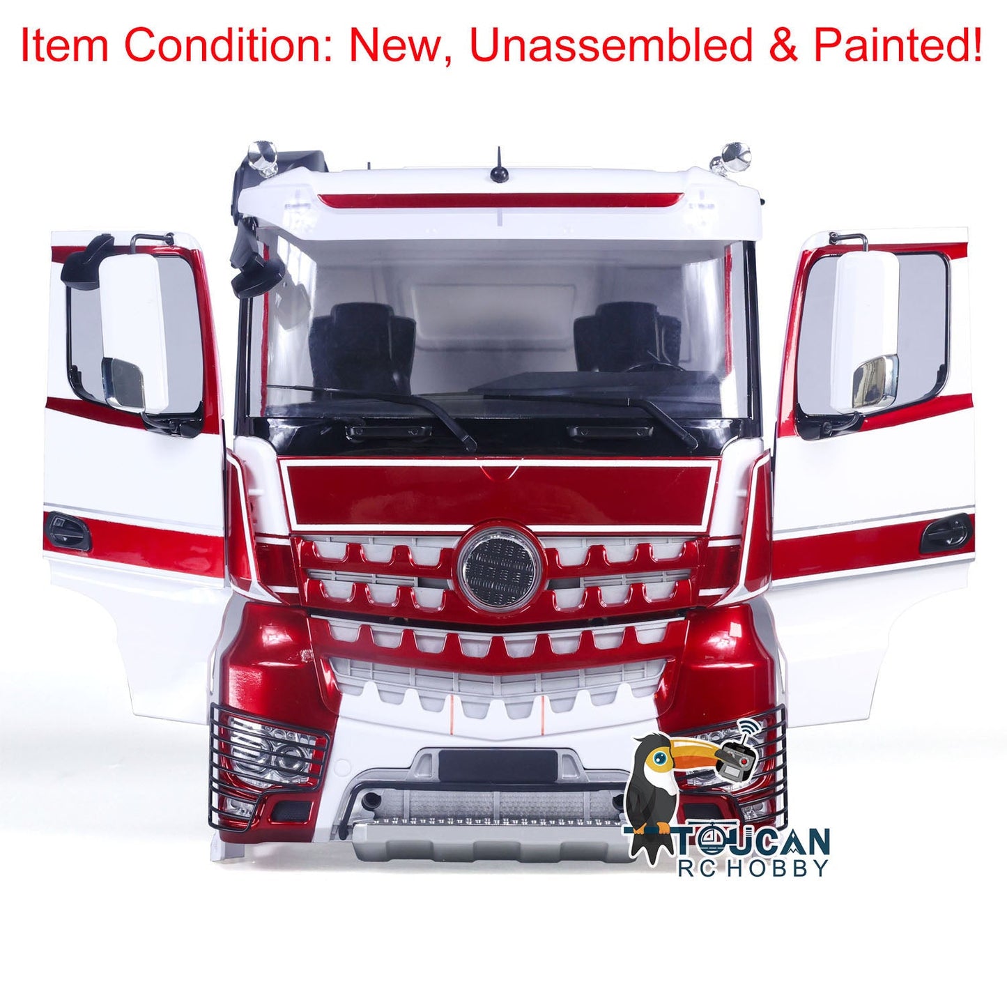 Plastic Cabin Body Shell Set for 1/14 6x6 RC Tractor Truck 6X4 Radio Controlled Electric Car Hobby Model Painted