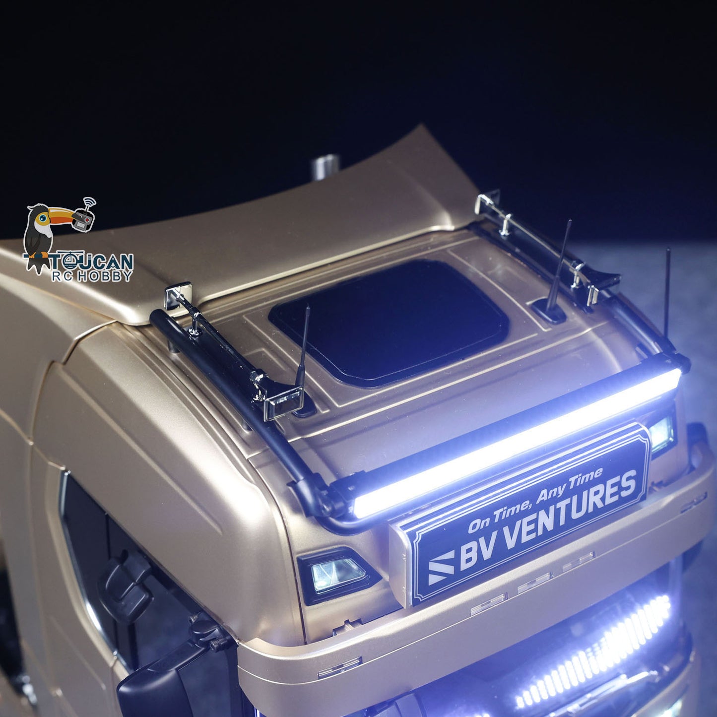 TOUCAN 1/14 Remote Control Tractor Truck 4X2 TAMIYA Chassis 56379 3Speed Gearbox Flowing Water Light Smoke Unit ST8 Radio RTR