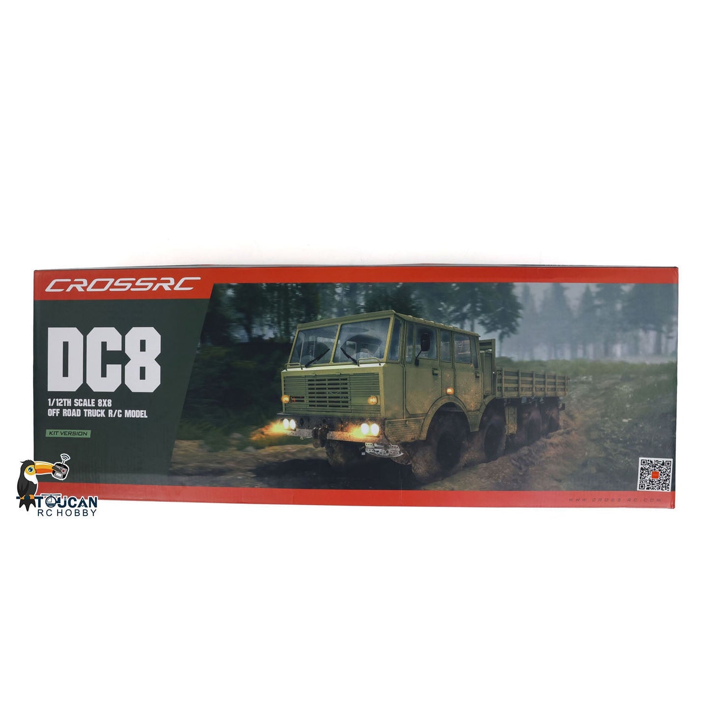 CROSSRC DC8 8X8 1/12 Electric Remote Control Off-road Unpainted Unassembly Military Truck Crawler Two-speed Transmission KIT Car