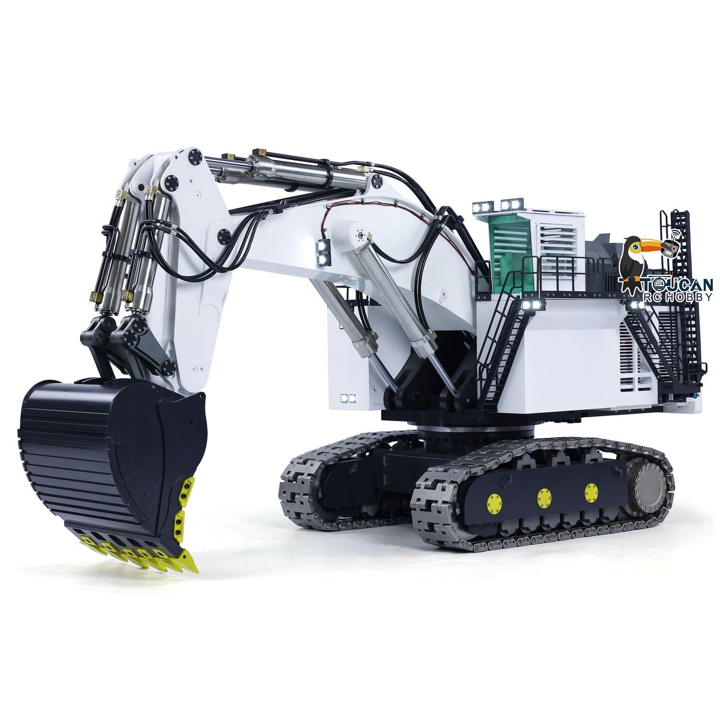 Metal 1/25 R9800 RC Hydraulic Equipment Excavator Heavy Duty Remote Control Diggers Double Pump Hobby Models PNP RTR