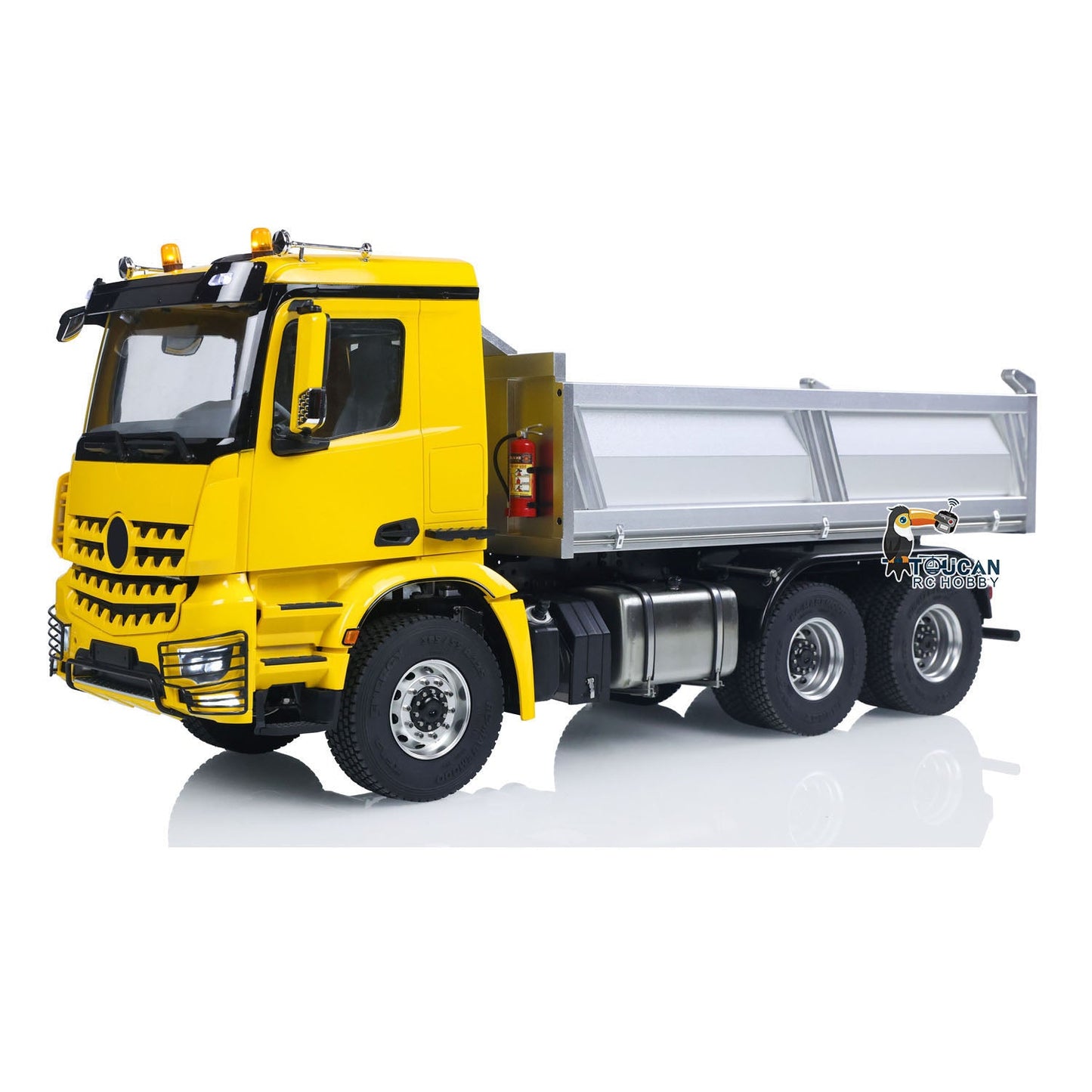 2Speed 3348 Metal Chassis 1/14 RTR RC Hydraulic Dumper Remote Control Tipper Model NO Lock Differential Axle Light Sound Battery