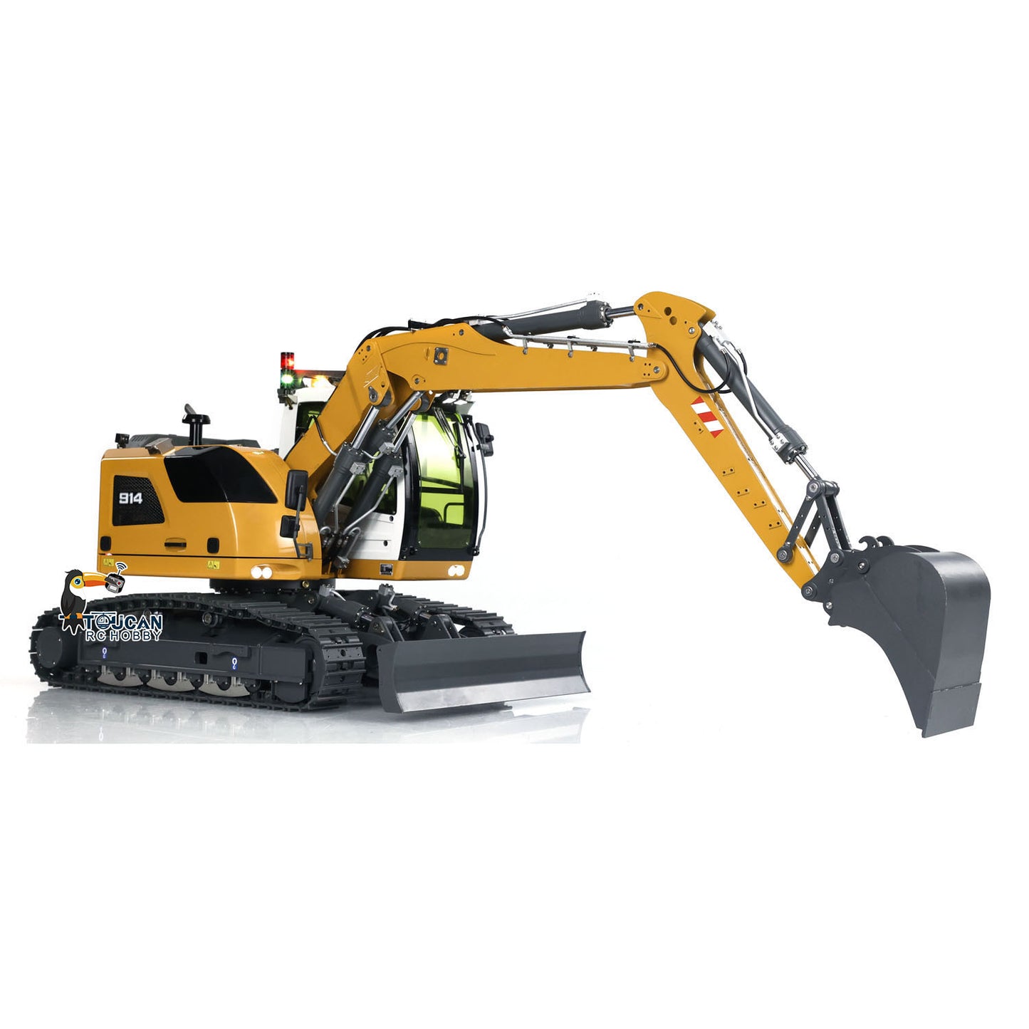 US STOCK 1/14 RC Hydraulic Excavator 914 5-ways Valve Metal Remote Control Digger Model