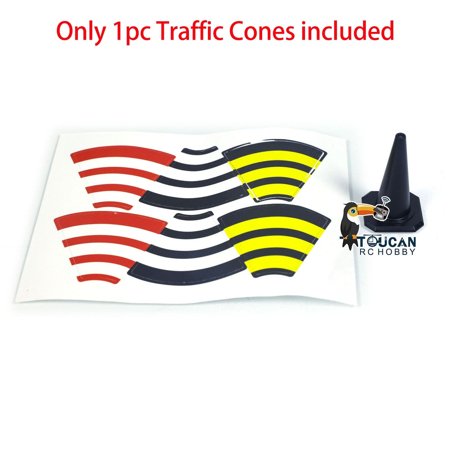 Plastic Traffic Sign Guardrail Traffic Barrier Cones Crash Bucket Decorative Plastic Part for 1/14 RC Construction Vehicles Remote Control Car