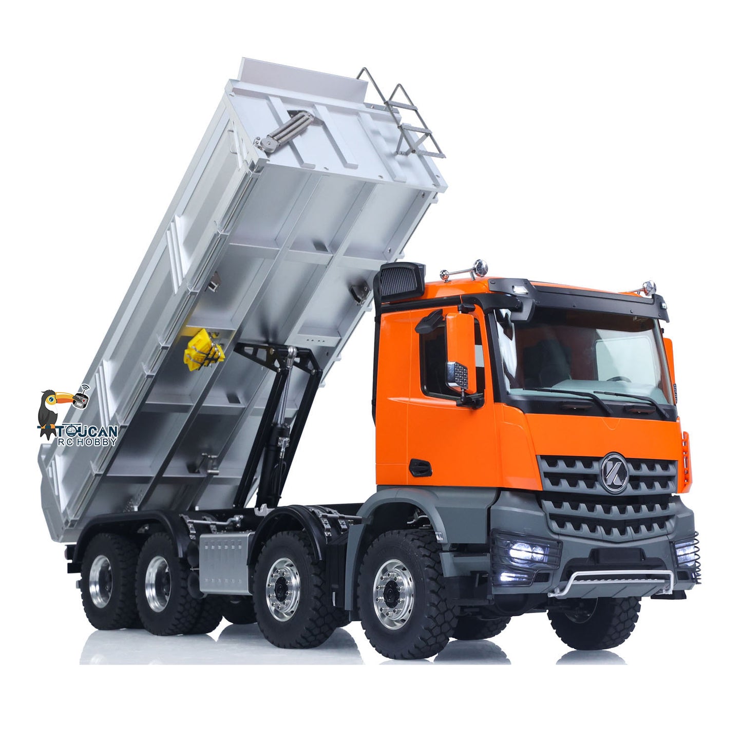 1/14 Kabolite K3367 8x8 Metal Hydraulic RC Tipper Remote Control Dump Truck Sonud Light 2Speed Model Battery ST8 Radio Axle Lock