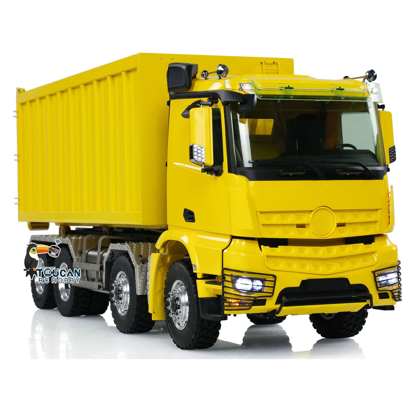 LESU 8x8 1/14 Hydraulic RC Dump Truck Remote Controlled Roll On/Off Metal Waste Bin Tipper Simulation Cars Hobby Models