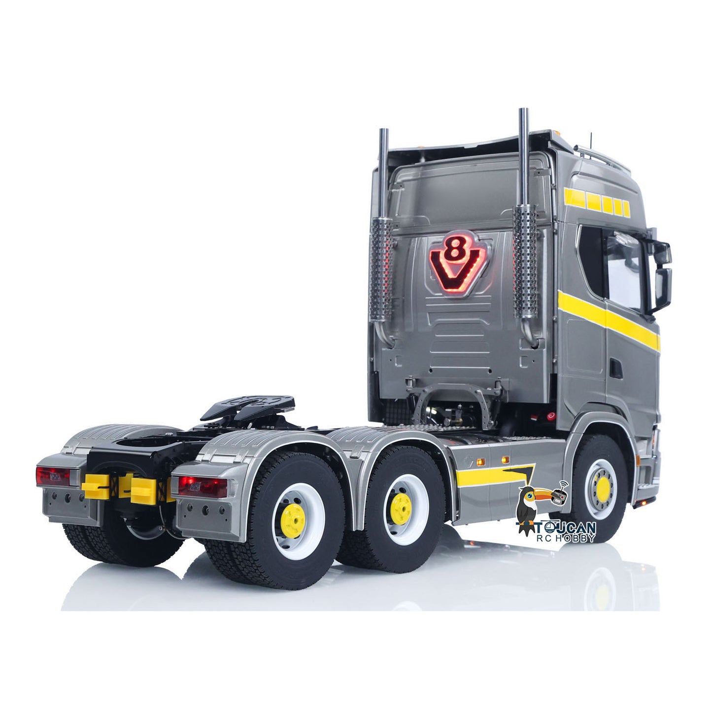 TOUCAN 1/14 RC Tractor Truck 770S RTR 3Speed Lorry 6X6 Metal Chassis Axle Locks Smoke Sound Light Chassis Suspension ST8 Battery
