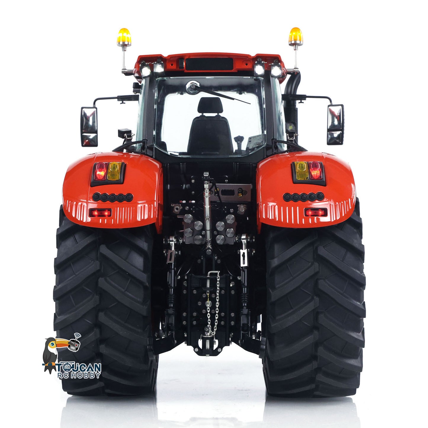 LESU 4x4 Metal 1/14 RC Hydraulic Tractor Car AOUE 1050 Radio Controlled Farm Truck Light Smoking Simulation Sound Differential