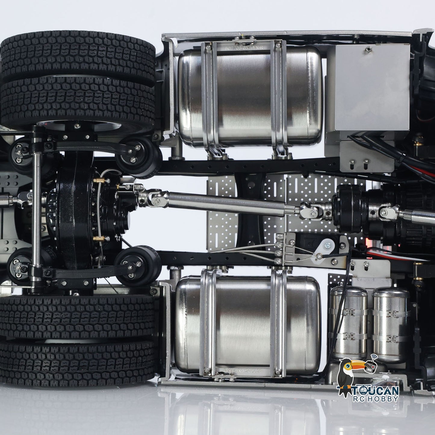 TOUCAN 1/14 RC Tractor Truck 770S RTR 3Speed Lorry 6X6 Metal Chassis Axle Locks Smoke Sound Light Chassis Suspension ST8 Battery