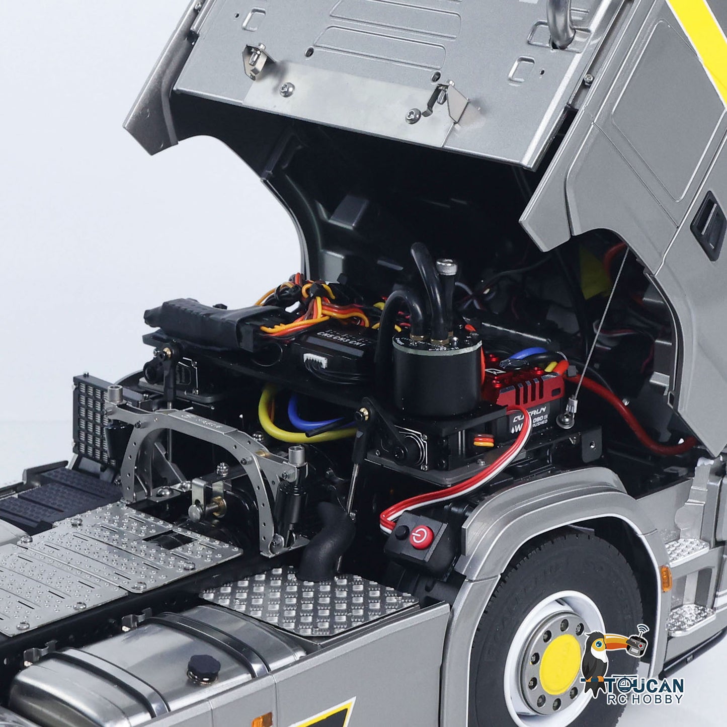 TOUCAN 1/14 RC Tractor Truck 770S RTR 3Speed Lorry 6X6 Metal Chassis Axle Locks Smoke Sound Light Chassis Suspension ST8 Battery