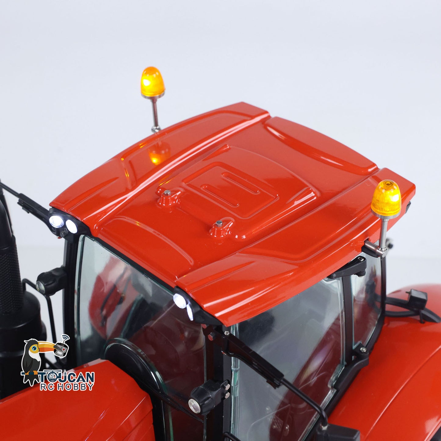 LESU 4x4 Metal 1/14 RC Hydraulic Tractor Car AOUE 1050 Radio Controlled Farm Truck Light Smoking Simulation Sound Differential