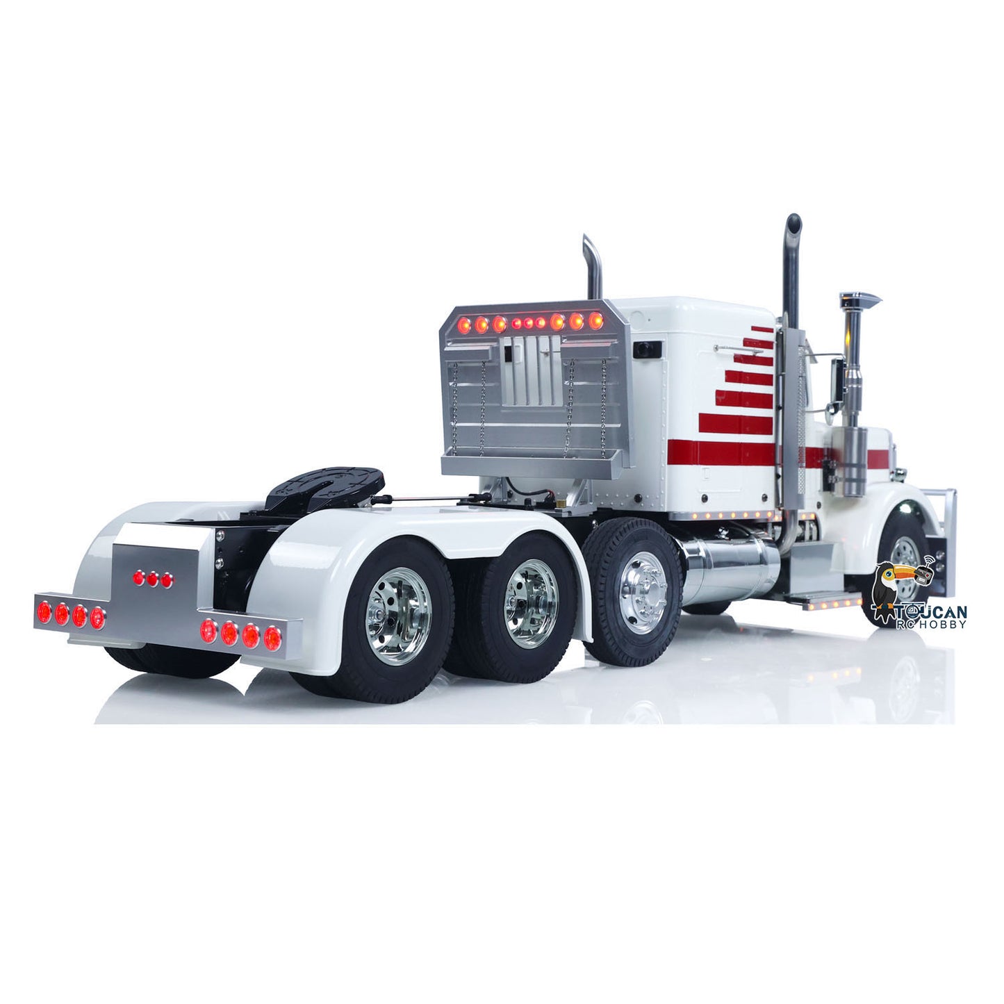 TOUCAN TAMIYA 8X4 1/14 RC Tractor Truck 56344 Grand Hauler Remote Control Lorry Car Mid Lift Axle Chassis Suspension ST8 Radio