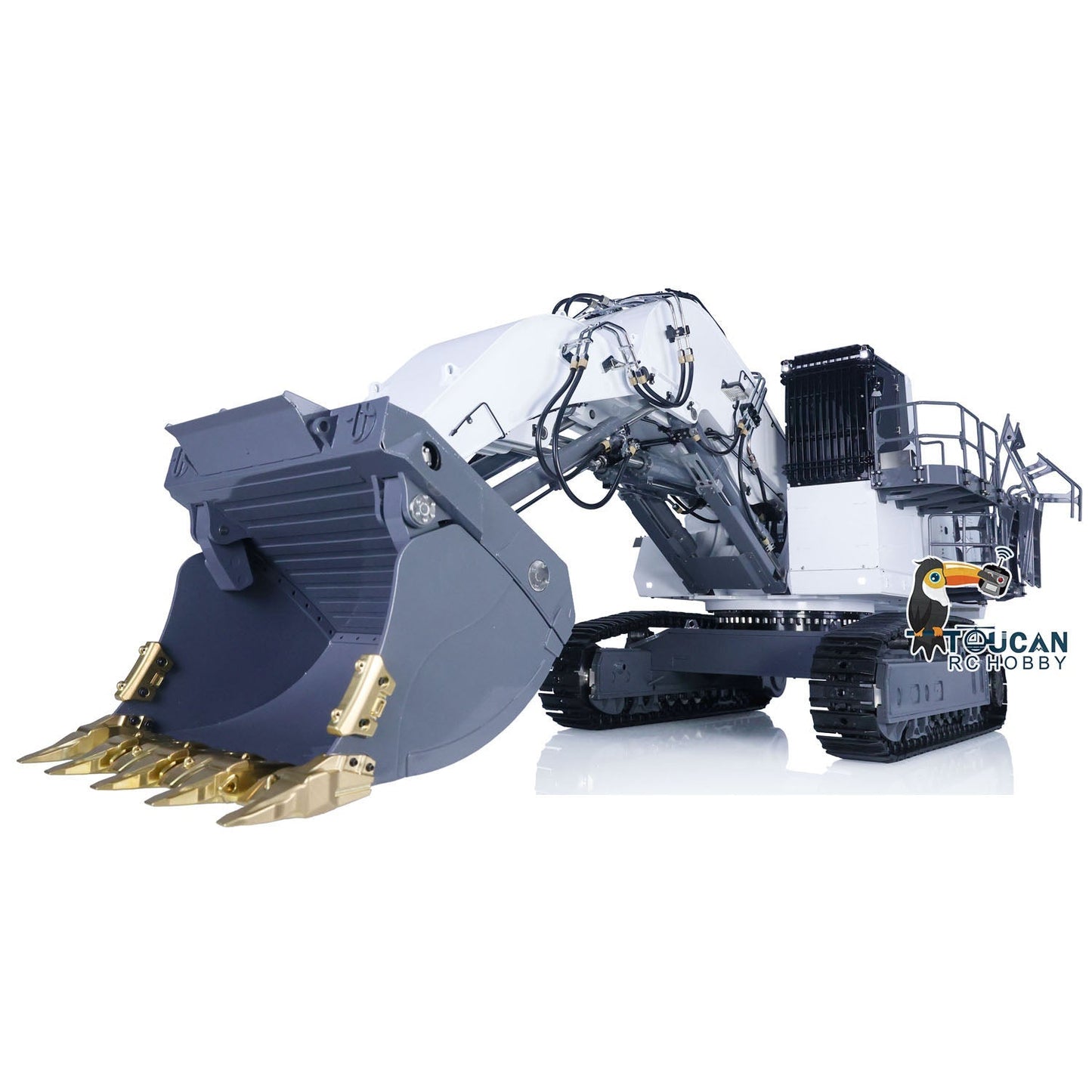 1/14 Scale LESU AOUE 9150 Double Pump RC Hydraulic Excavator Light System Heavy Backhoe Shovel Painted Construction Car