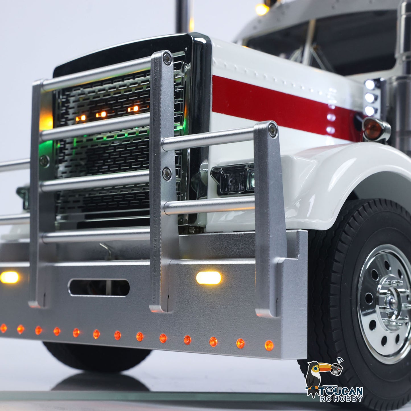 TOUCAN TAMIYA 8X4 1/14 RC Tractor Truck 56344 Grand Hauler Remote Control Lorry Car Mid Lift Axle Chassis Suspension ST8 Radio