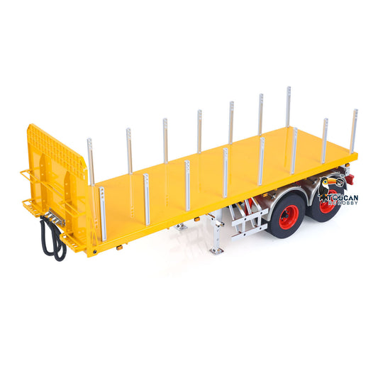 1/14 Scale 20FT LESU Semi Metal Trailer Assembled and Painted/Unpainted for Remote Control Cars RC Tractor Truck DIY Models Lights