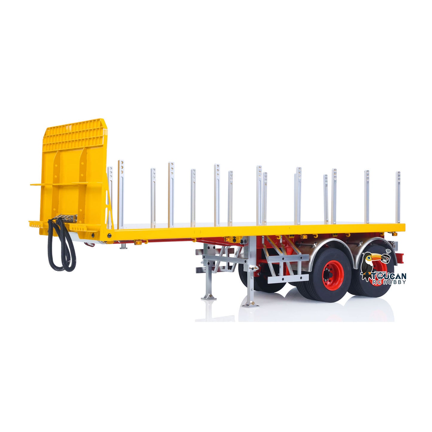 1/14 Scale 20FT LESU Semi Metal Trailer Assembled and Painted/Unpainted for Remote Control Cars RC Tractor Truck DIY Models Lights
