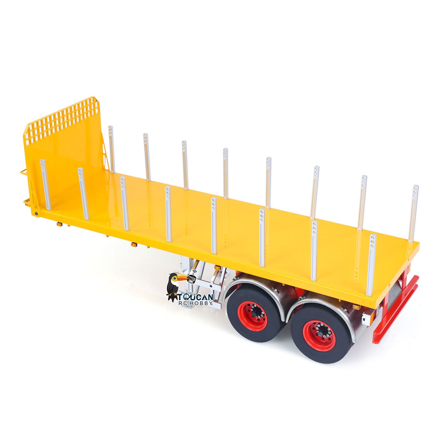 1/14 Scale 20FT LESU Semi Metal Trailer Assembled and Painted/Unpainted for Remote Control Cars RC Tractor Truck DIY Models Lights