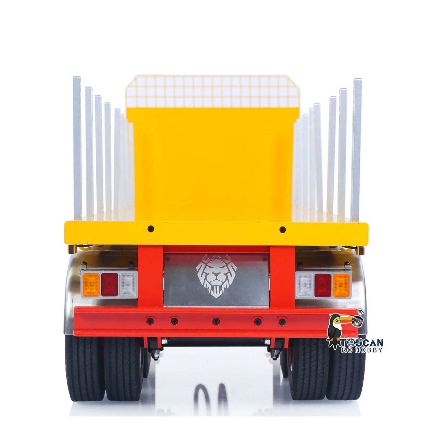 1/14 Scale 20FT LESU Semi Metal Trailer Assembled and Painted/Unpainted for Remote Control Cars RC Tractor Truck DIY Models Lights