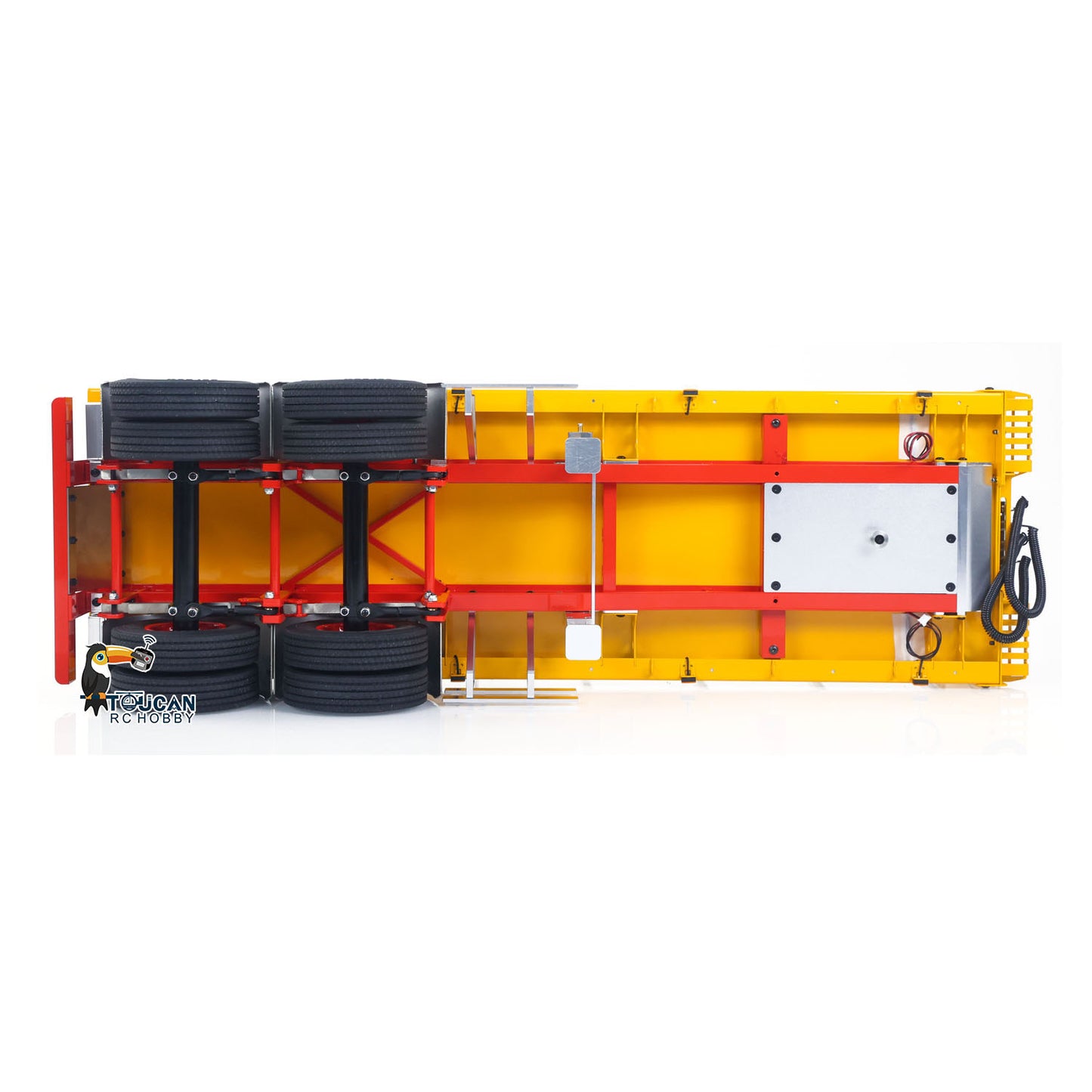 1/14 Scale 20FT LESU Semi Metal Trailer Assembled and Painted/Unpainted for Remote Control Cars RC Tractor Truck DIY Models Lights