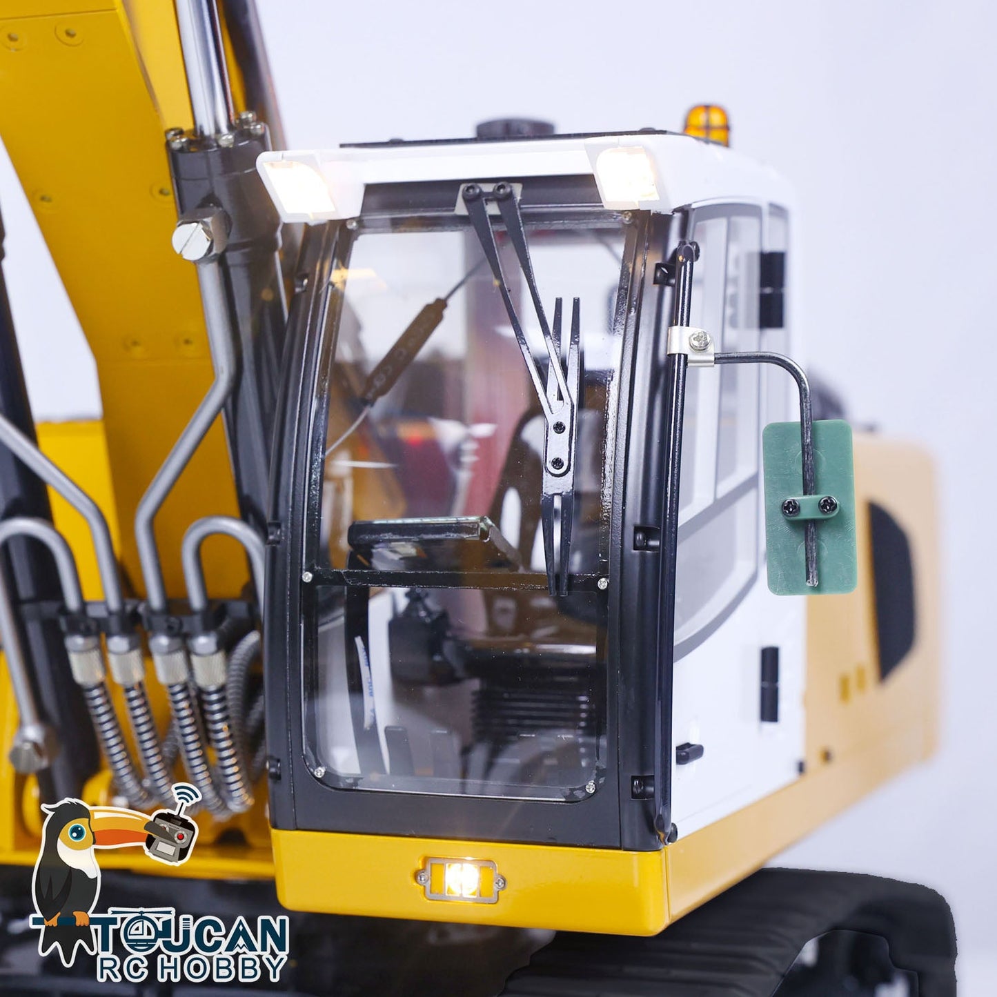 MTMODEL 1/14 946 2 Arms Metal RC Hydraulic Excavator Wireless Controlled Construction Machine Model Clamshell Bucket Ripper