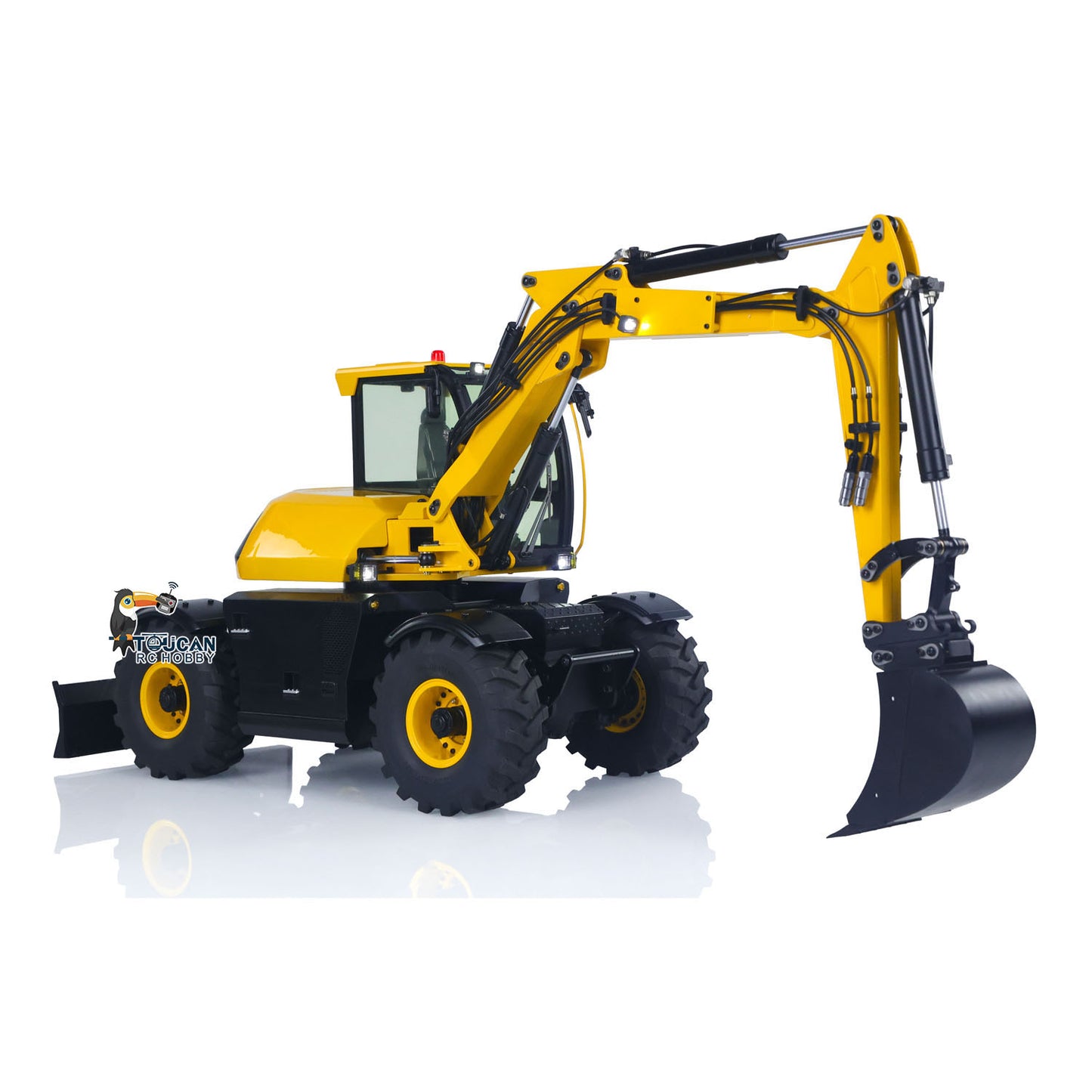 TIME-LIMITED GIFT!! 1/14 RC Hydraulic Excavator JCB 110W 9CH Valve Remote Control 3Arms Metal Digger Model Flysky Paladin PL18EV Radio Battery