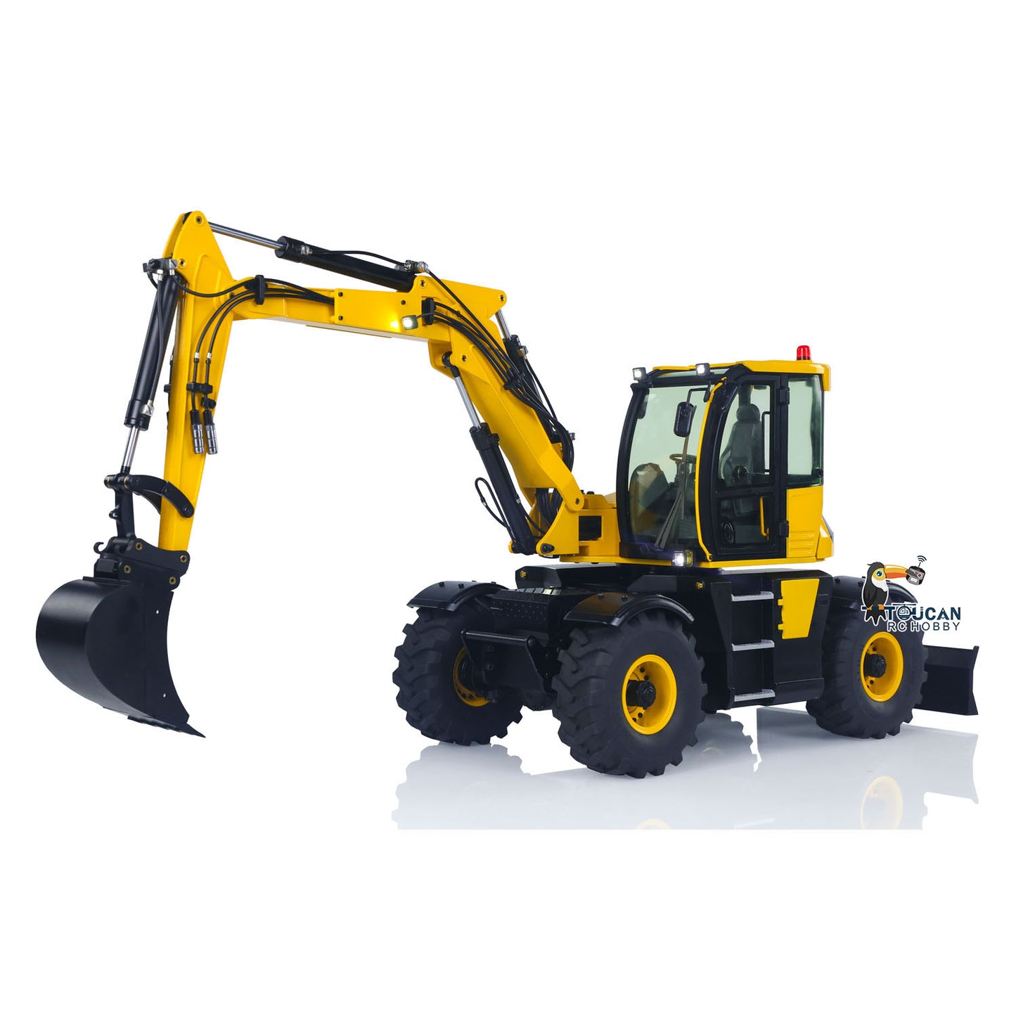 TIME-LIMITED GIFT!! 1/14 RC Hydraulic Excavator JCB 110W 9CH Valve Remote Control 3Arms Metal Digger Model Flysky Paladin PL18EV Radio Battery