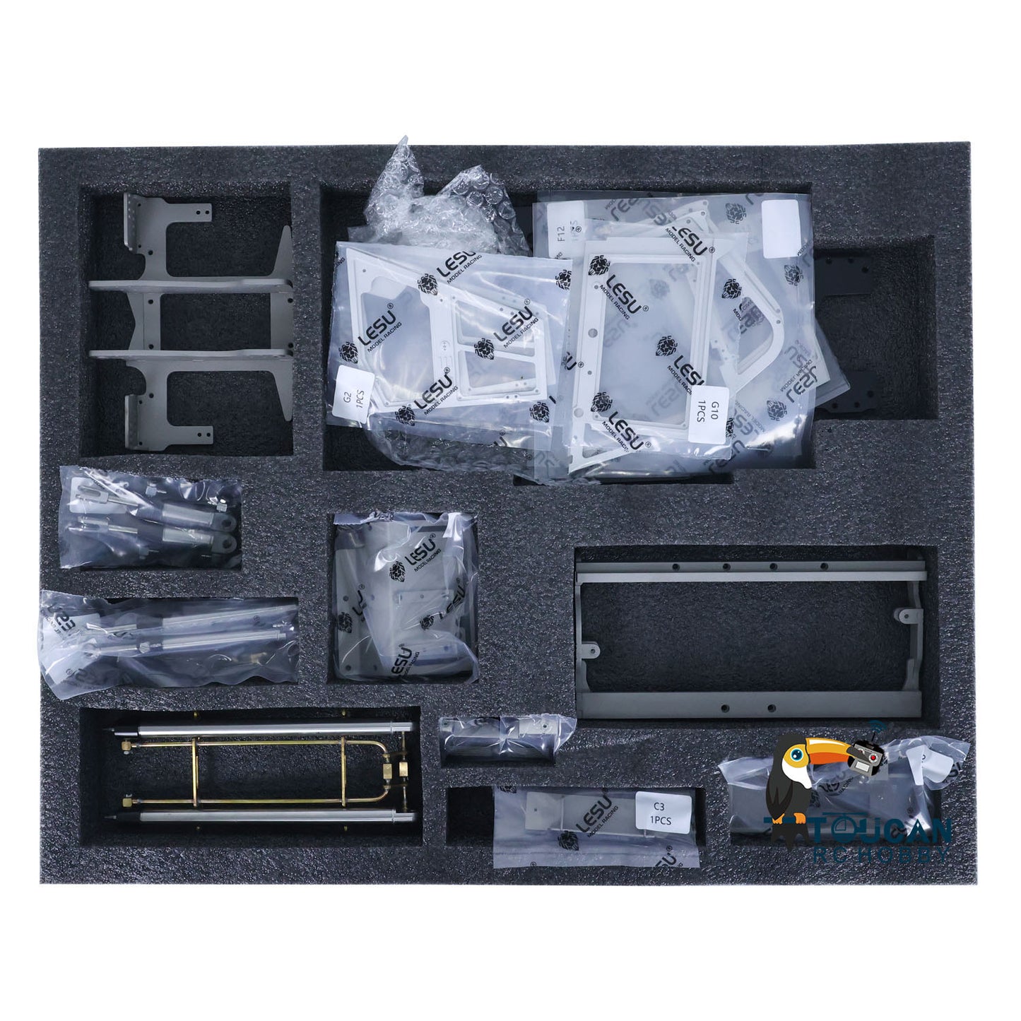 LESU 1/14 Heavy RC Hydraulic Forklift KIT Fast Coupler Extended Fork for LDH160 Remote Control Truck Aoue-LD160S Model