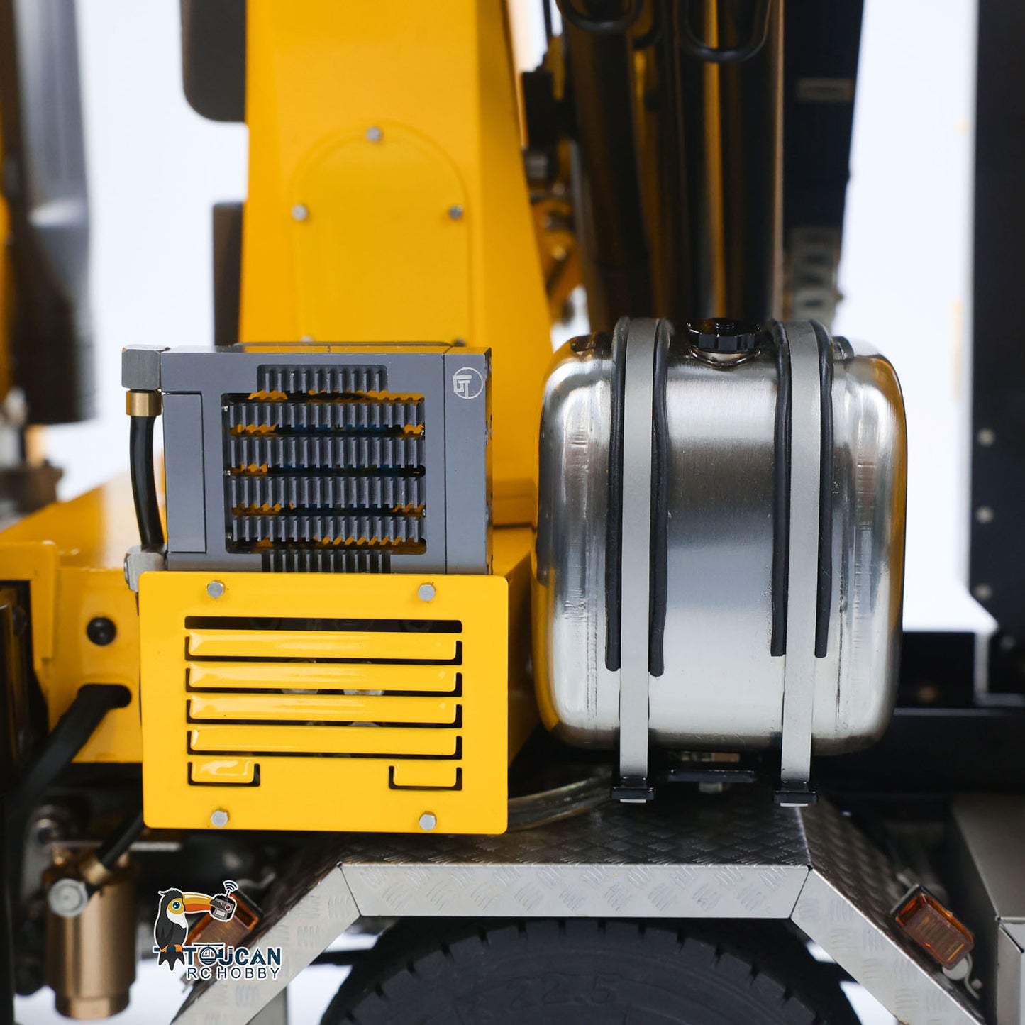 1/14 10x10 Remote Control Hydraulic Crane Dump Truck RC Full Dumper Rear Axle Lifting HobbyWing Brushed Motor 9CH Steel Valve