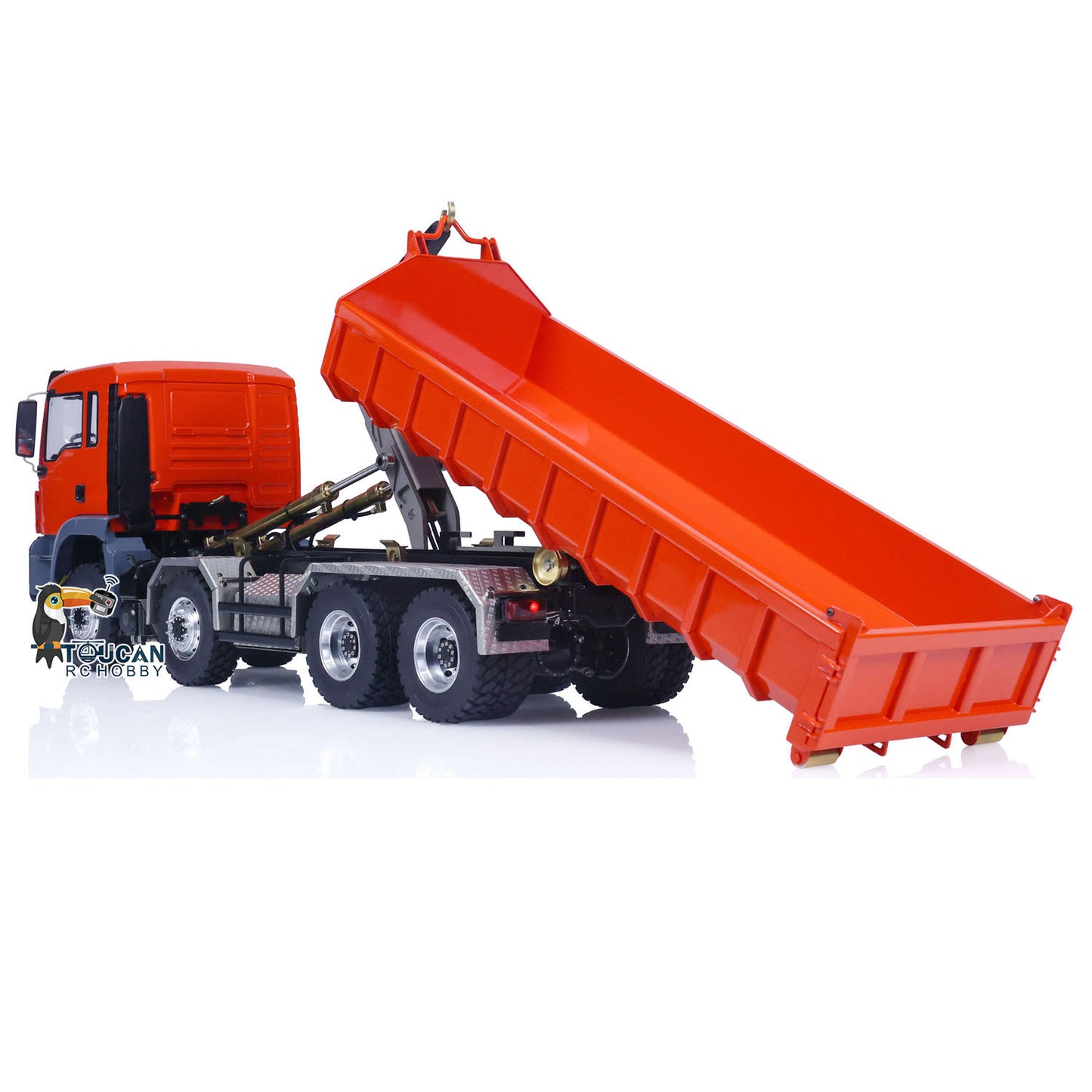 1/14 LESU Hydraulic RC Roll On/Off Dump Truck 8x8 Metal RTR Full Dumper Lorry Vehicle