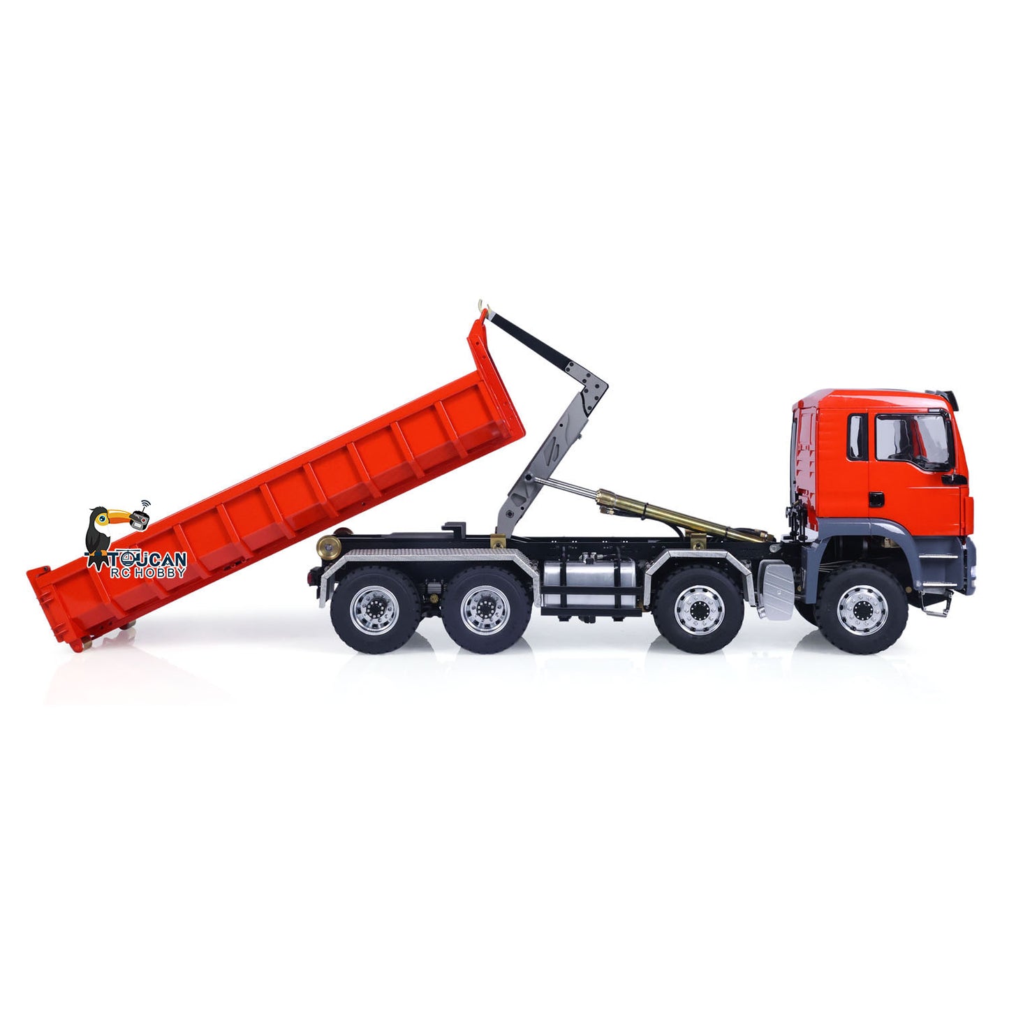 1/14 LESU Hydraulic RC Roll On/Off Dump Truck 8x8 Metal RTR Full Dumper Lorry Vehicle