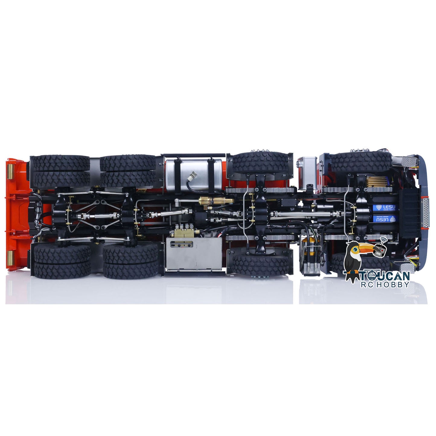 1/14 LESU Hydraulic RC Roll On/Off Dump Truck 8x8 Metal RTR Full Dumper Lorry Vehicle