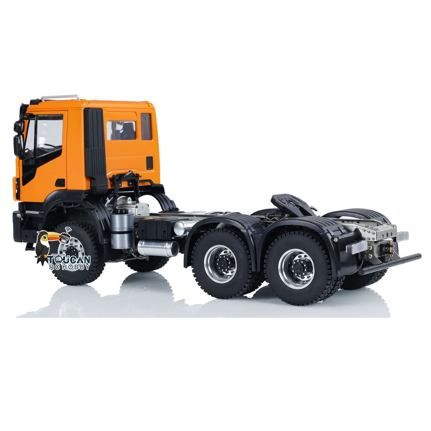 1/14 6x6 Metal RC Tractor Truck Painted Assembled Electric Radio Controlled Car Model Sound LED Light 50x18.2x25cm