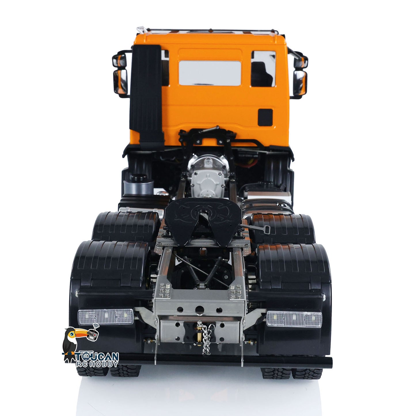 1/14 6x6 Metal RC Tractor Truck Painted Assembled Electric Radio Controlled Car Model Sound LED Light 50x18.2x25cm