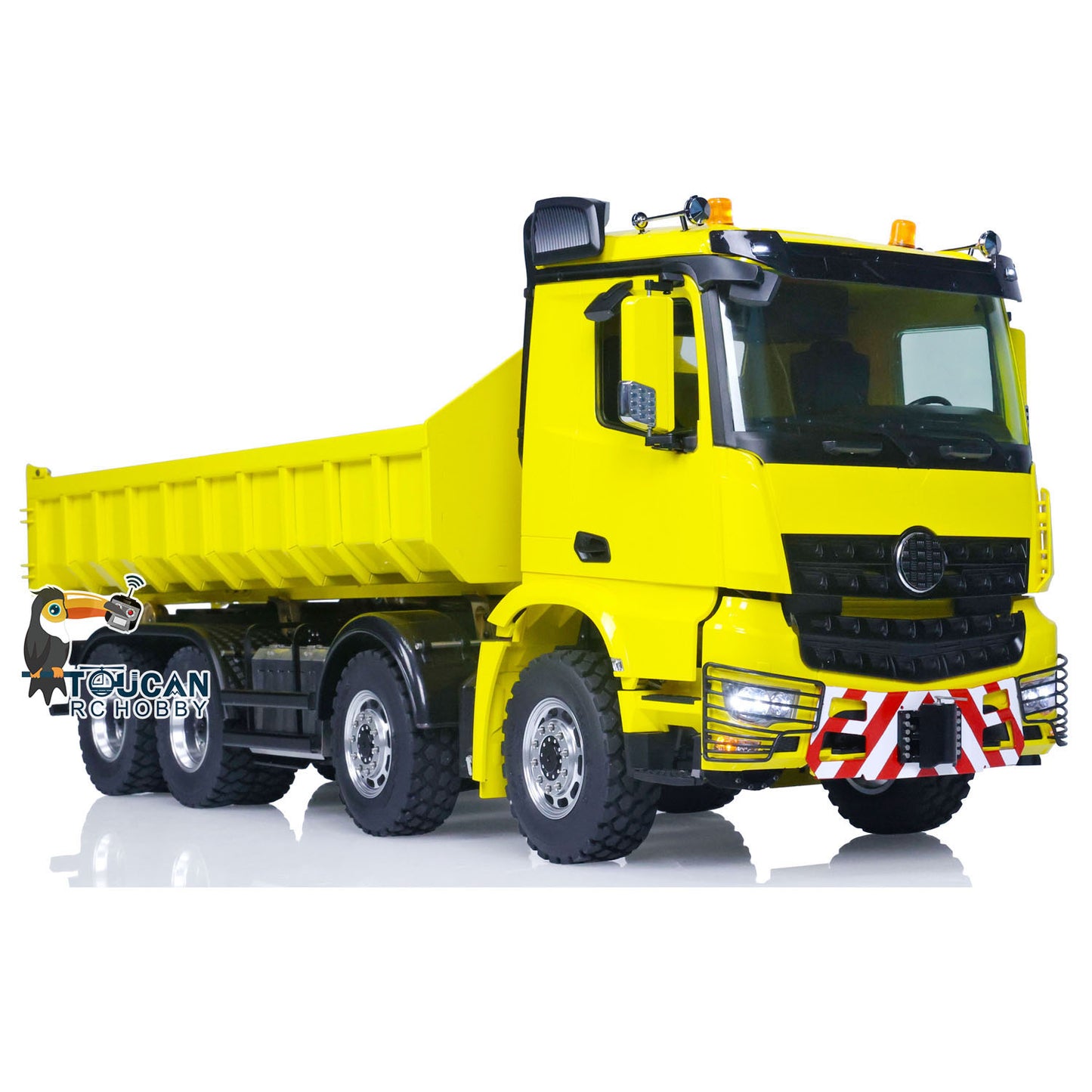 1/14 LESU 8x8 RTR Hydraulic RC Full-dump Truck Metal Radio Controlled Construction Vehicles Upgraded Model FlySky I6S