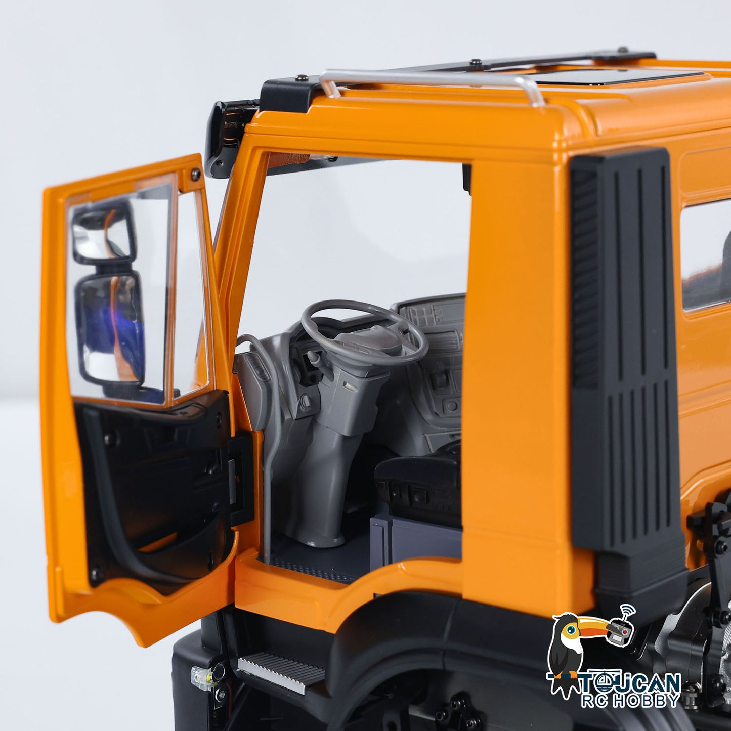 1/14 6x6 Metal RC Tractor Truck Painted Assembled Electric Radio Controlled Car Model Sound LED Light 50x18.2x25cm