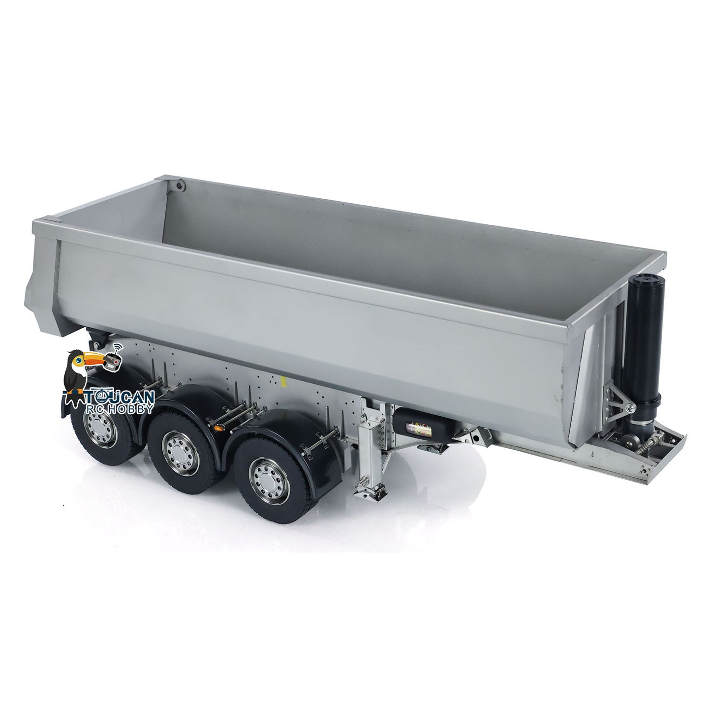 SCALECLUB 1/14 Hydraulic RC Dump Trailer 3 Axles for Radio Control Tractor Truck Assembled and Unpainted Hobby Models Accessories