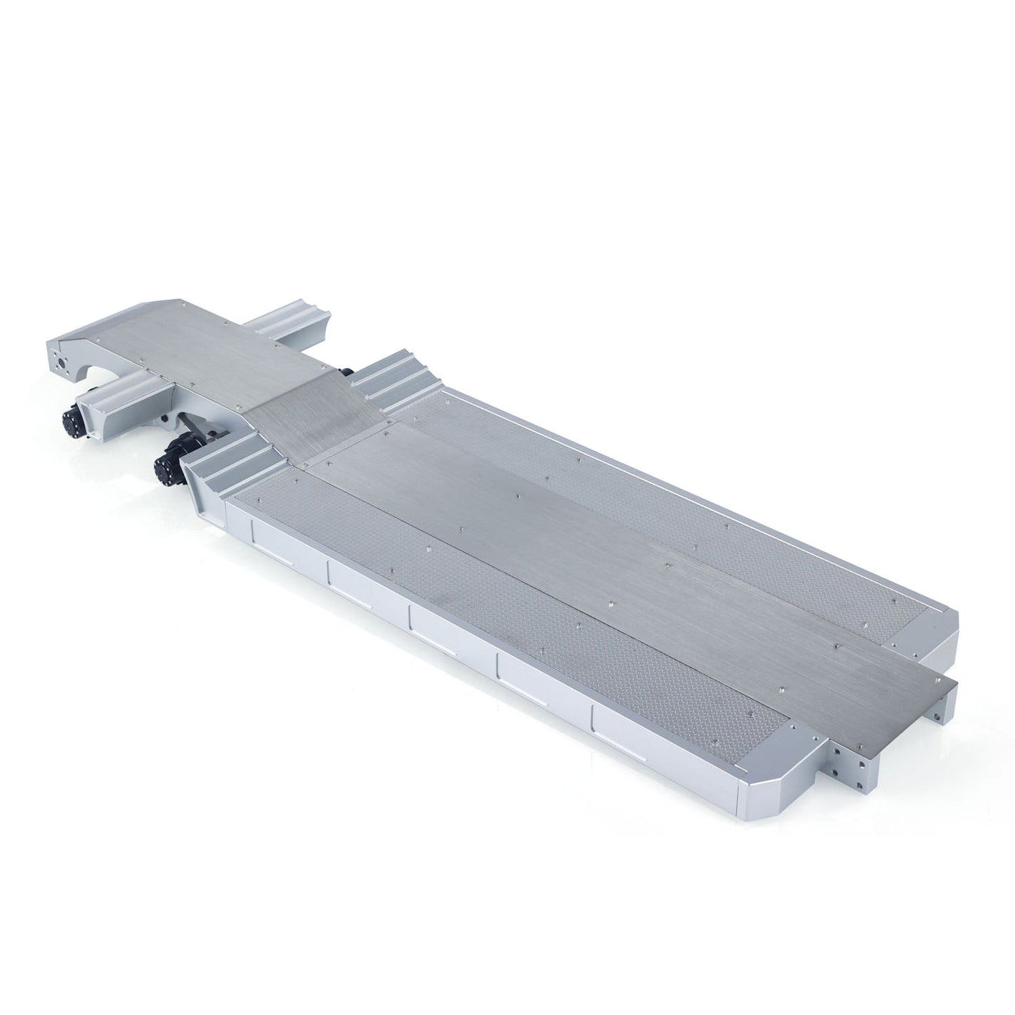 US STOCK 1/14 DoubleE Metal 2 Axels Low Trailer Flatbed E012 001 for Remote Control Tractor Truck E113 RC Lorry Car Model Upgrade Parts