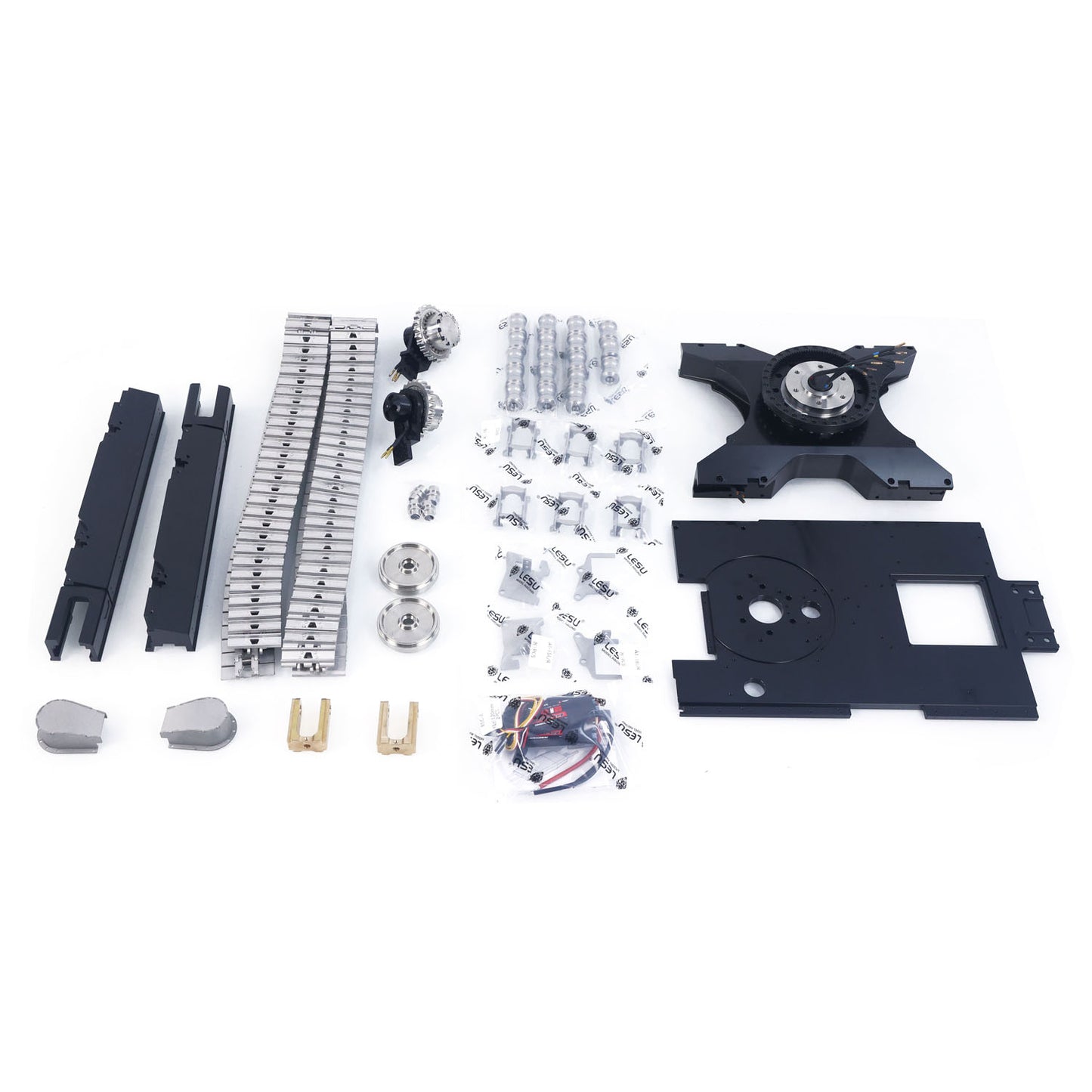 LESU AOUE 2Arms LR956 1/14 RC Hydraulic Excavator Metal KIT Radio Controlled Digger Model 4MPA Dual Pumps Light 6CH Valve Brushless Motor