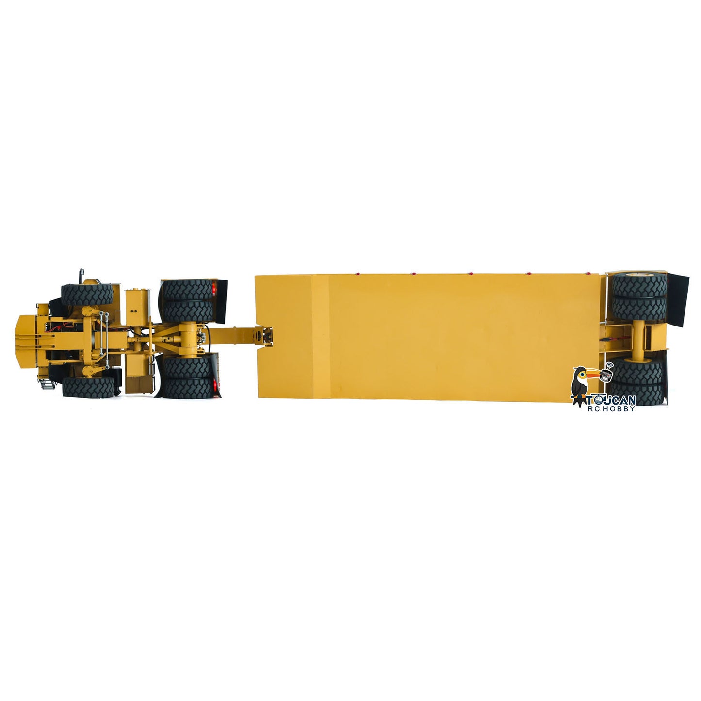 1.8Meters Long! Metal 1/20 RC Heavy Duty Hydraulic Mining Trailer C739D PRO Gooseneck Car Remote Control Construction Vehicle