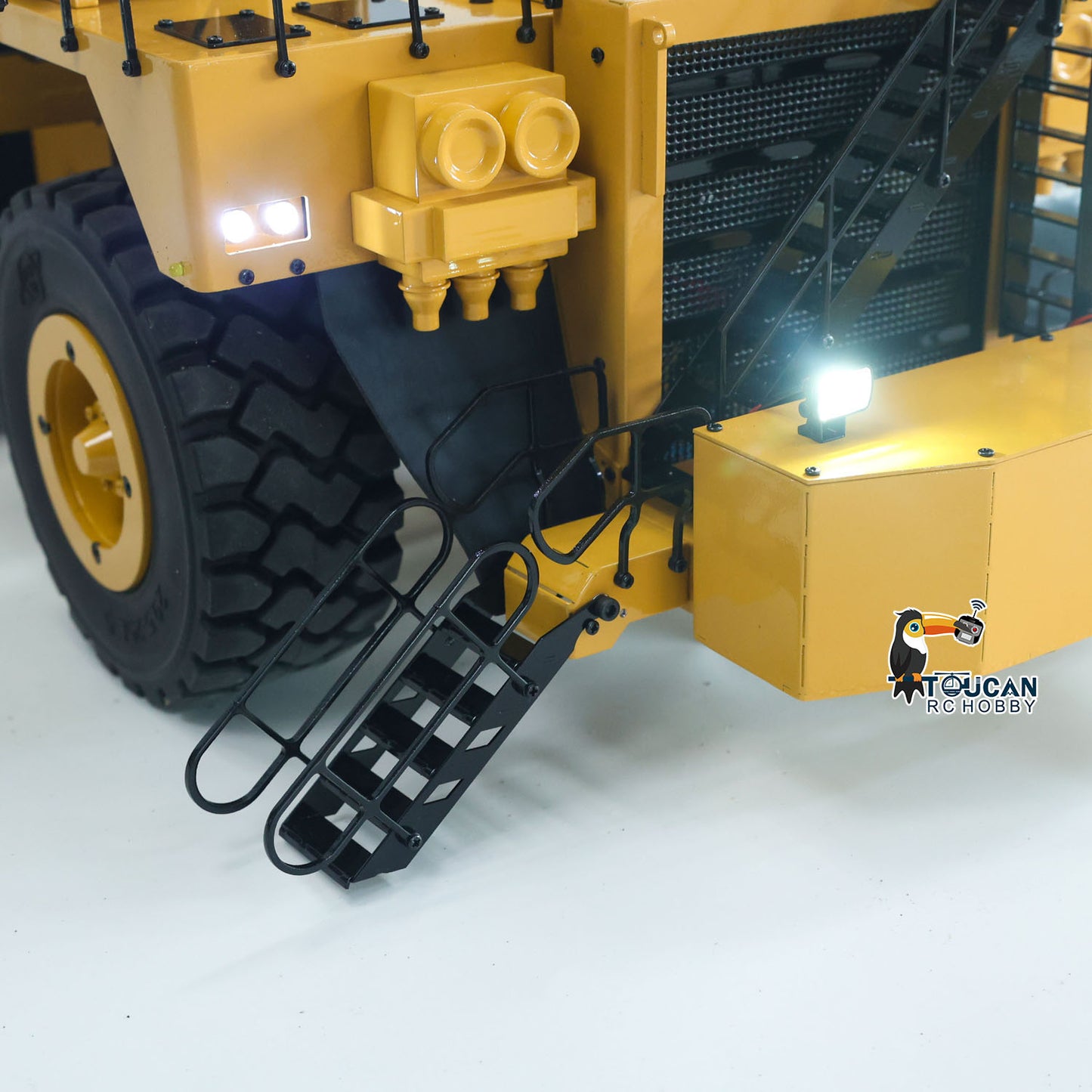 Metal 1/20 RC Heavy Duty Hydraulic Mining Trailer C739D PRO Gooseneck Car Remote Control Construction Machine RTR Battery