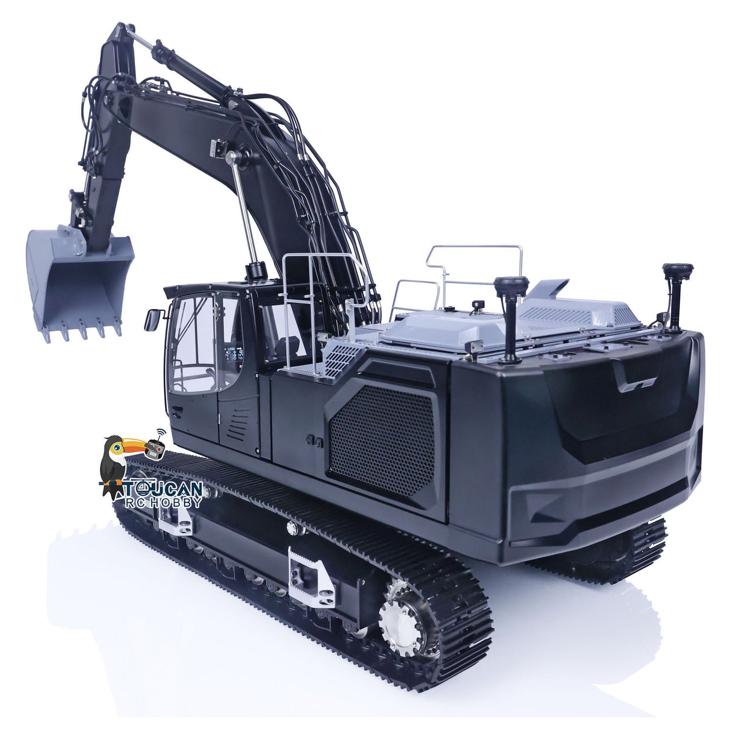 LESU 1/14 Aoue LR945 Hydraulic RC Excavator Metal Painted Assembled Digger Model with Electronic Displays CNC Machined 90% Metal