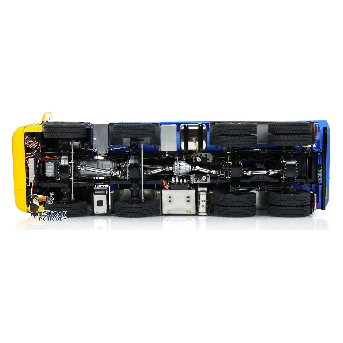 Metal 1/14 Hydraulic RC Dump Truck 8x8 Full Tipper Differential Lock Axles 3Speed Gearbox Wheel Hub Reduction Flysky Radio